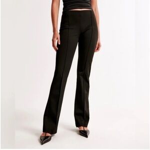 Abercrombie & Fitch Black Flare Pants split side hem